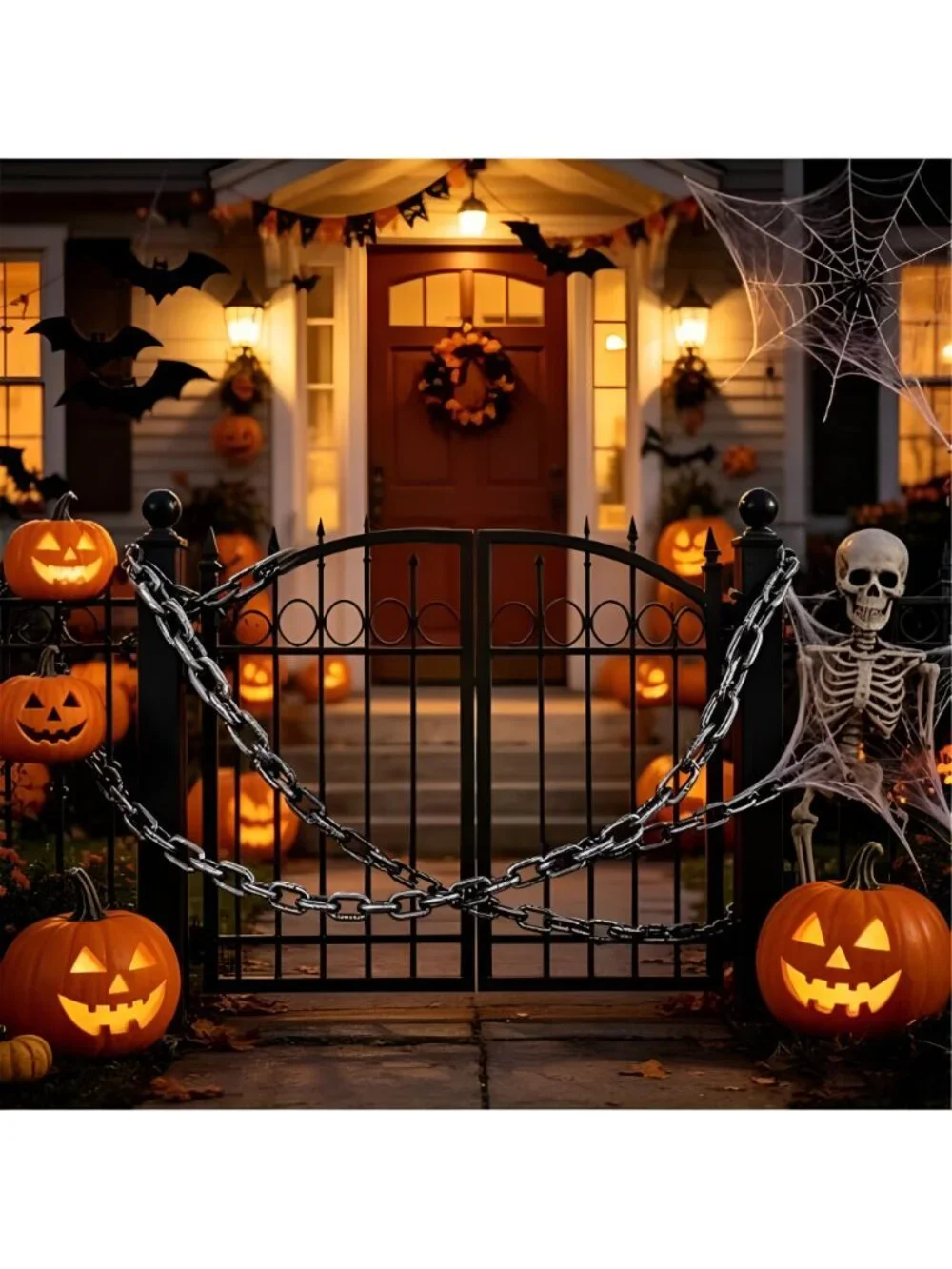 2 Pack Halloween Plastic Chains, 6FT Fake Chain Links
